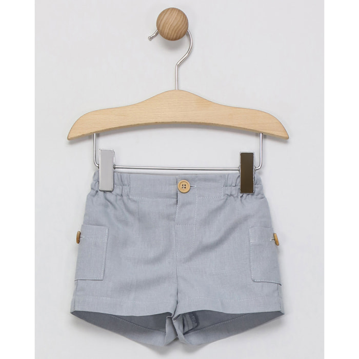 BERMUDA GRIS CON BOLSILLOS