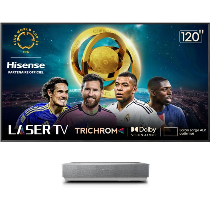 Vidéoprojecteur home cinéma HISENSE 120L5ND Laser TV + écran ALR FRESNEL
