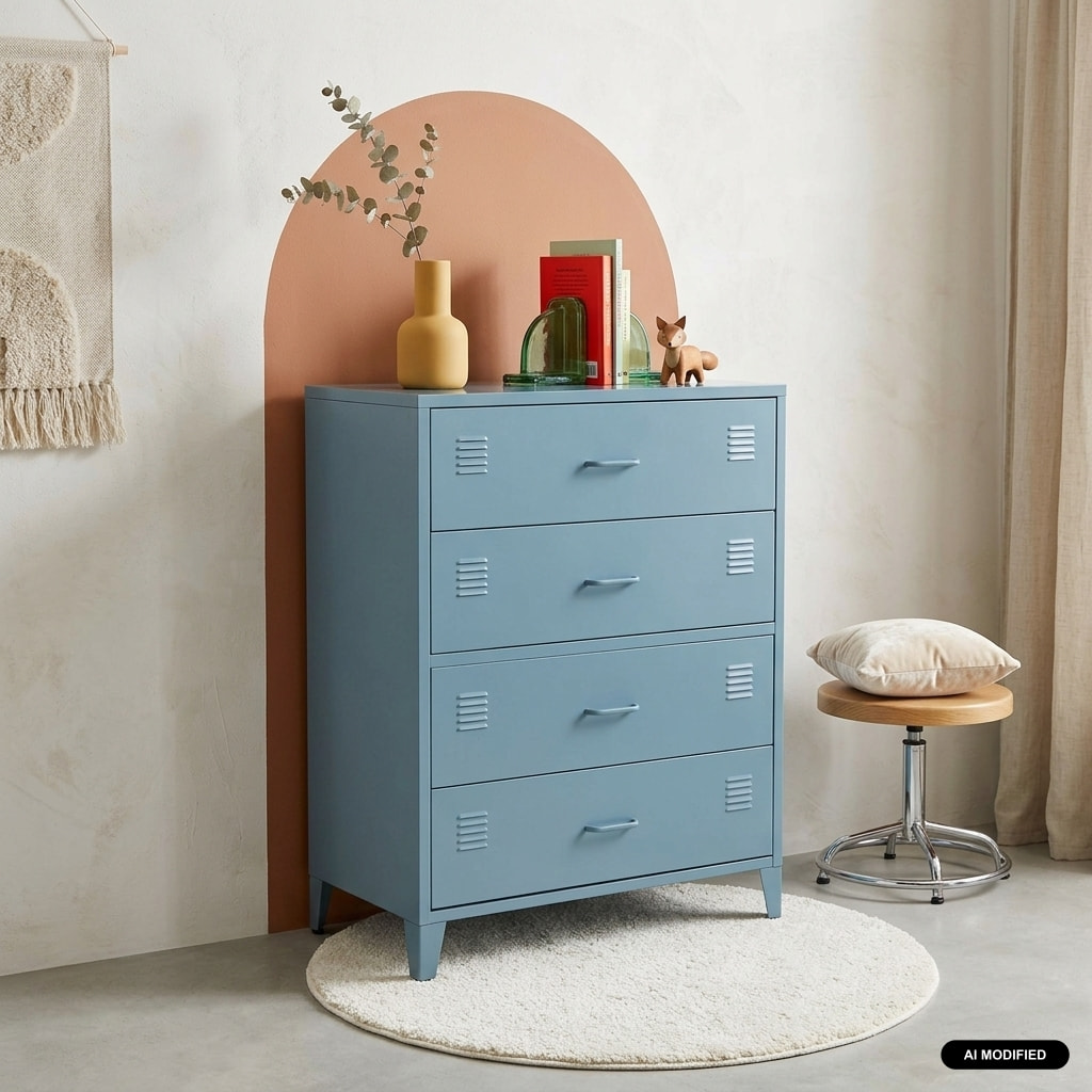 Commode industrielle acier 4 tiroirs SOHO