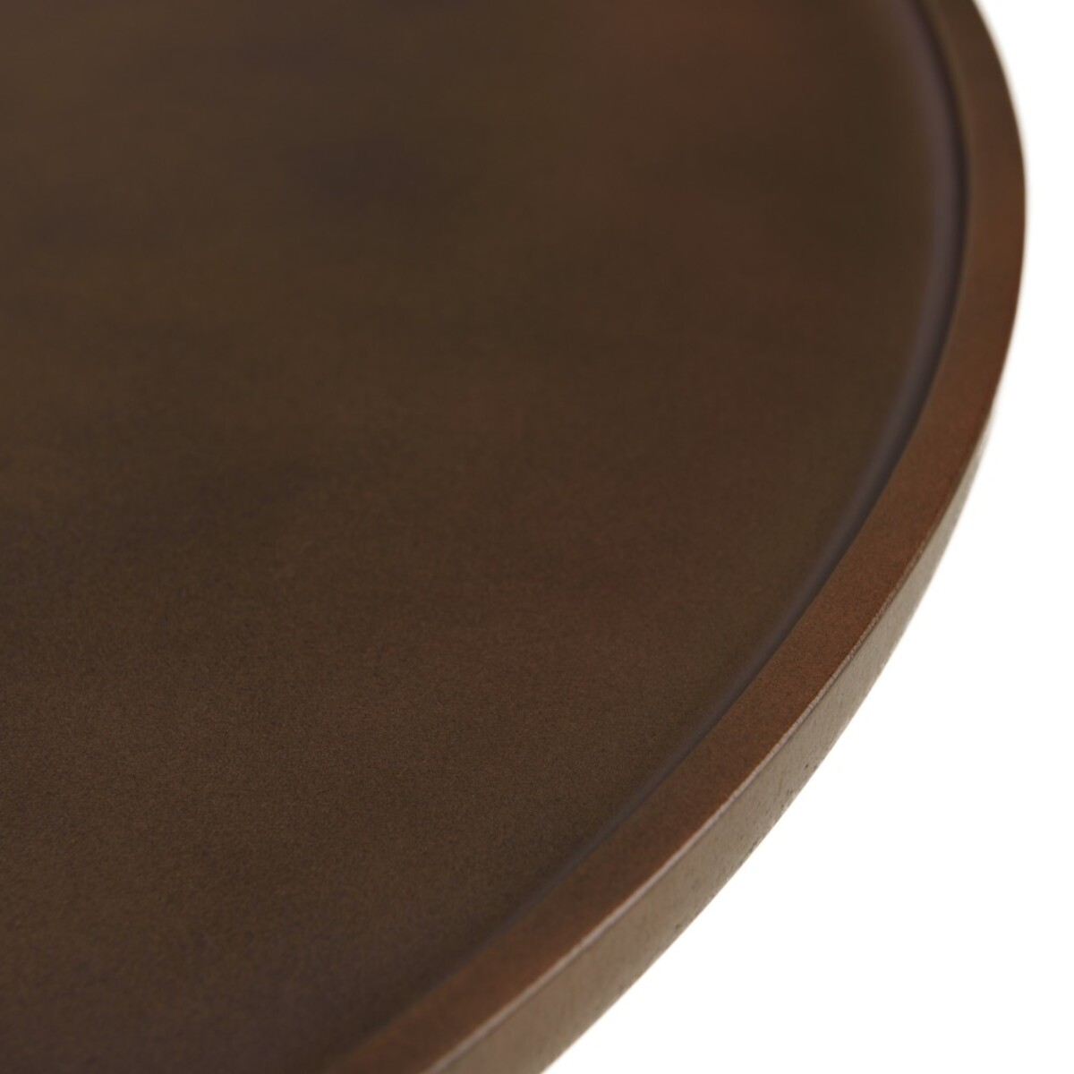 NESTOR - Table basse ronde en béton marron D80cm