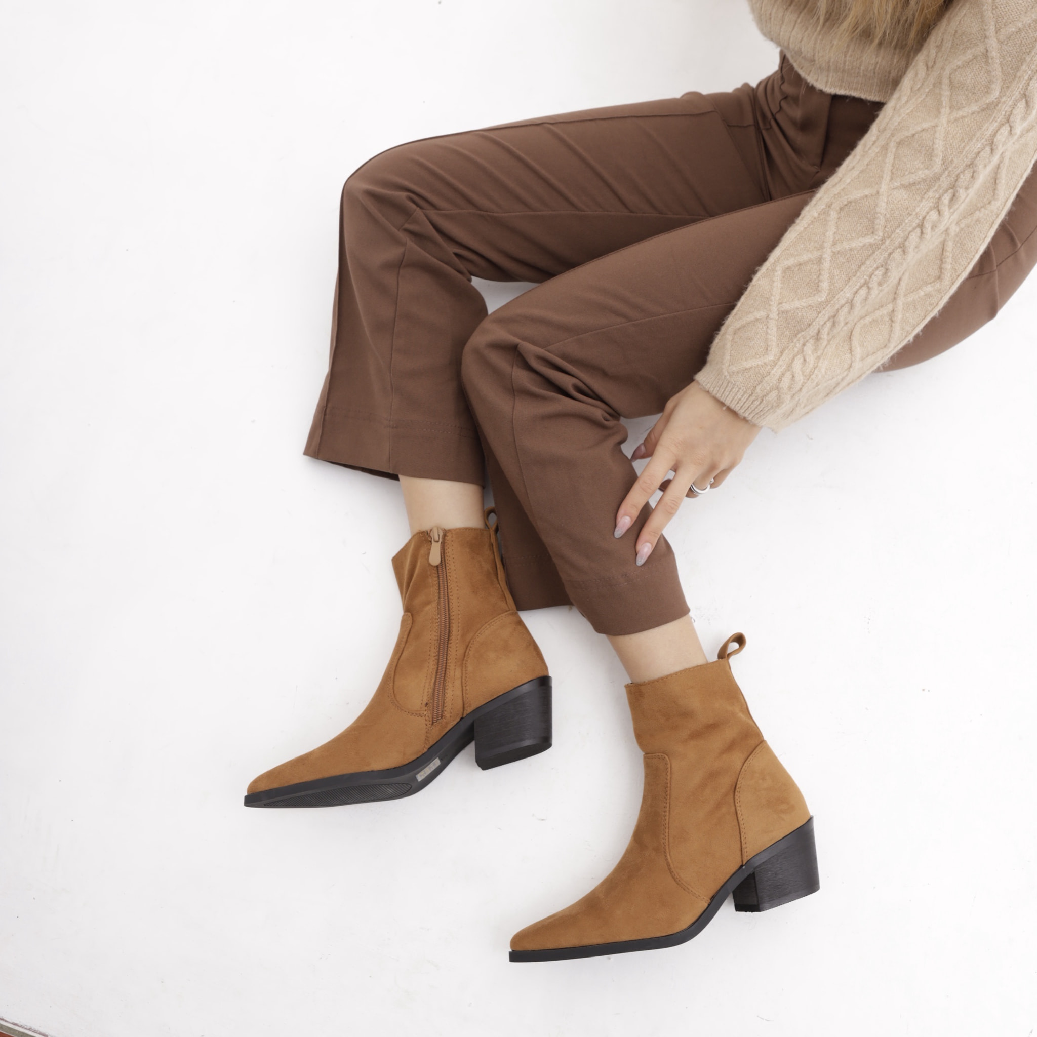 TRONCHETTO TEXANO LISCIO TABACCO