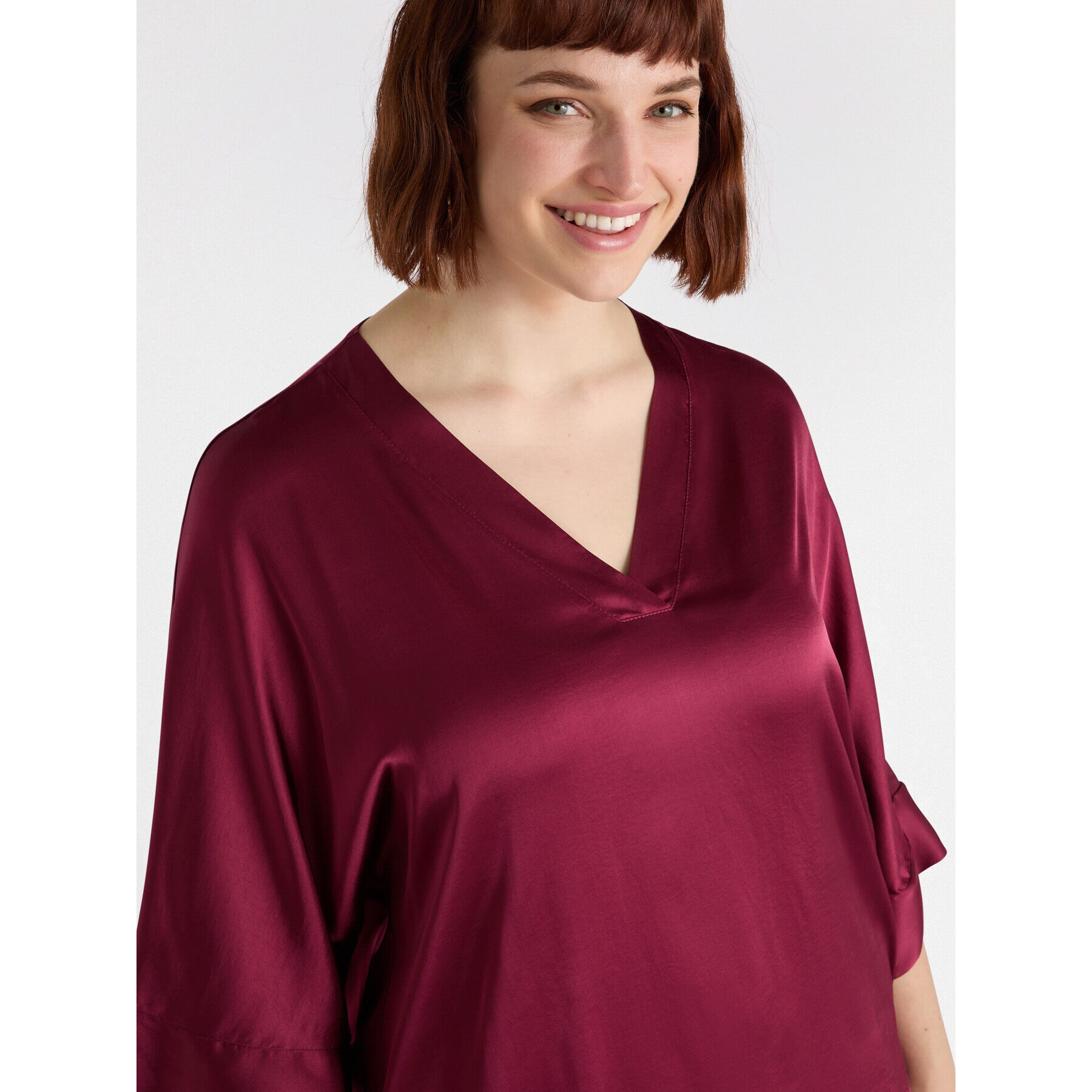 Fiorella Rubino - Blusa de raso - Rojo