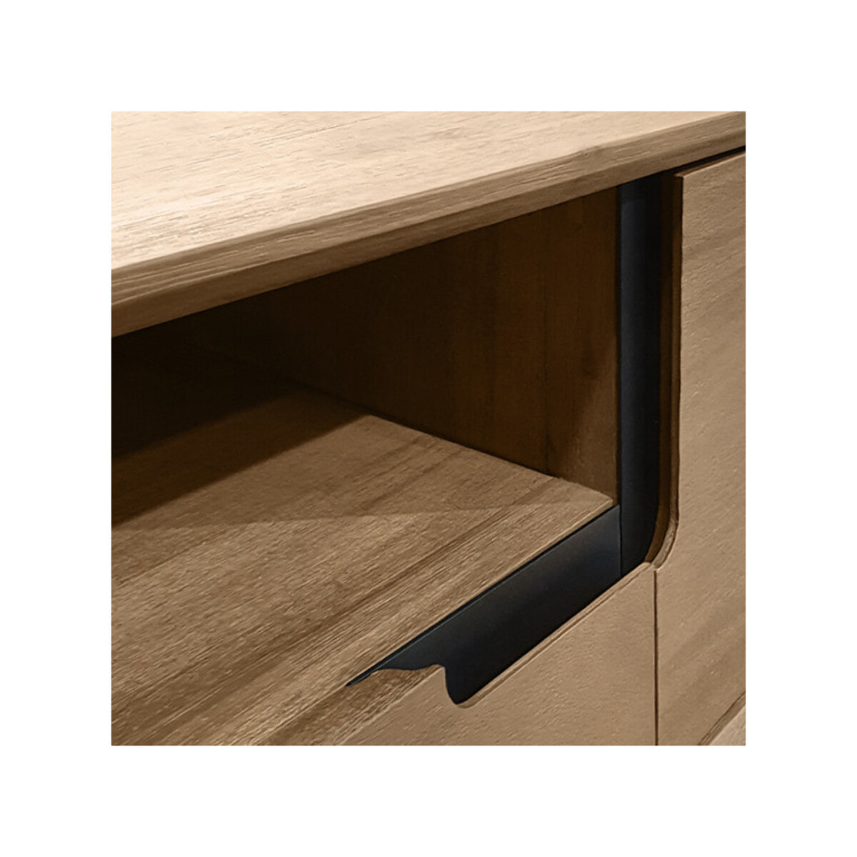 Meuble TV avec rangements en bois d'acacia - AMALFI