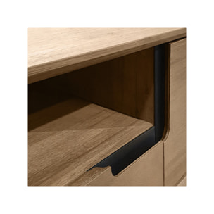 Meuble TV avec rangements en bois d'acacia - AMALFI