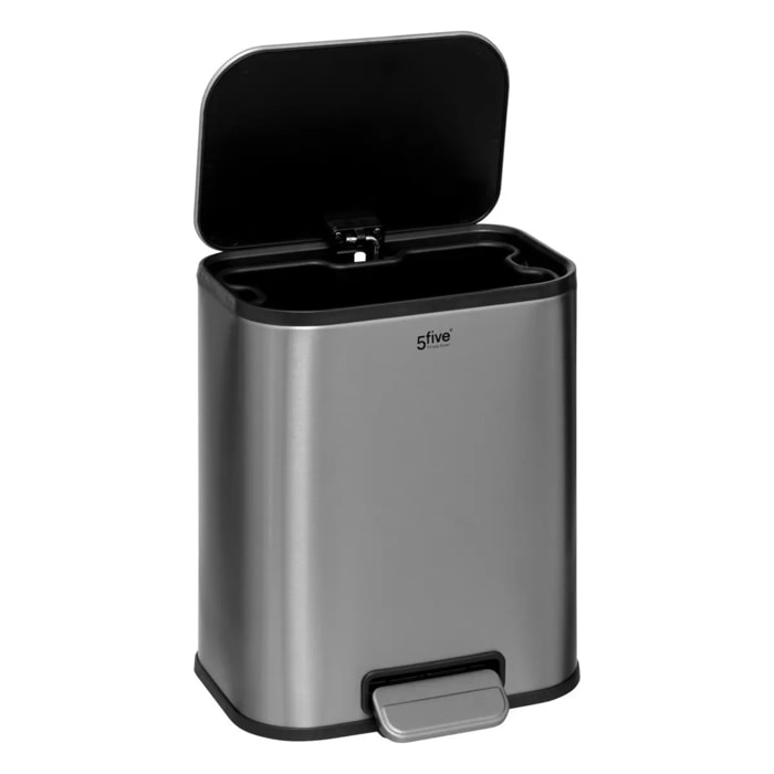 Poubelle Soft Close en inox finition mat 5L