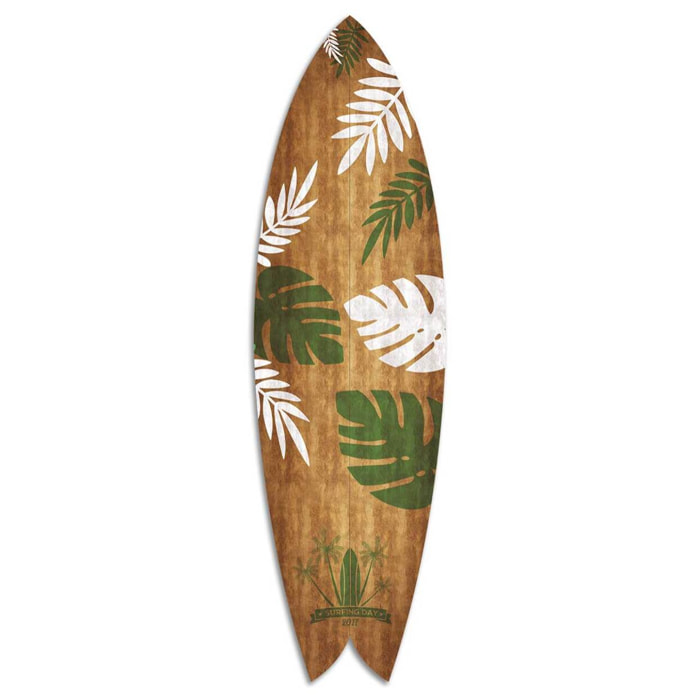 Planche de surf décorative Sunset Palm Tableau alu Dibond