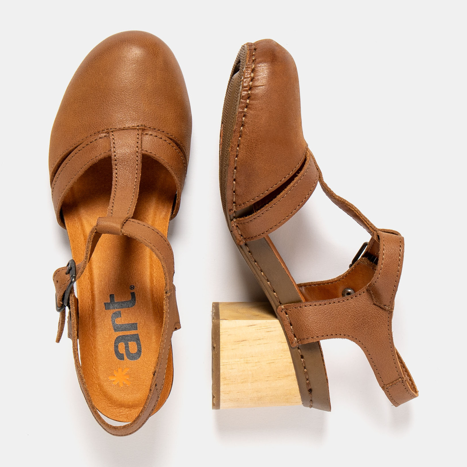 Sandalias con tacón 1874 ROMA CUERO/ I WISH color Cuero