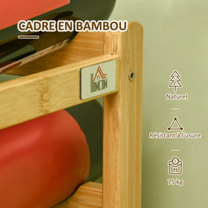Range-bouteilles - rack à bouteilles - 4 niveaux 16 bouteilles - bois de bambou verni