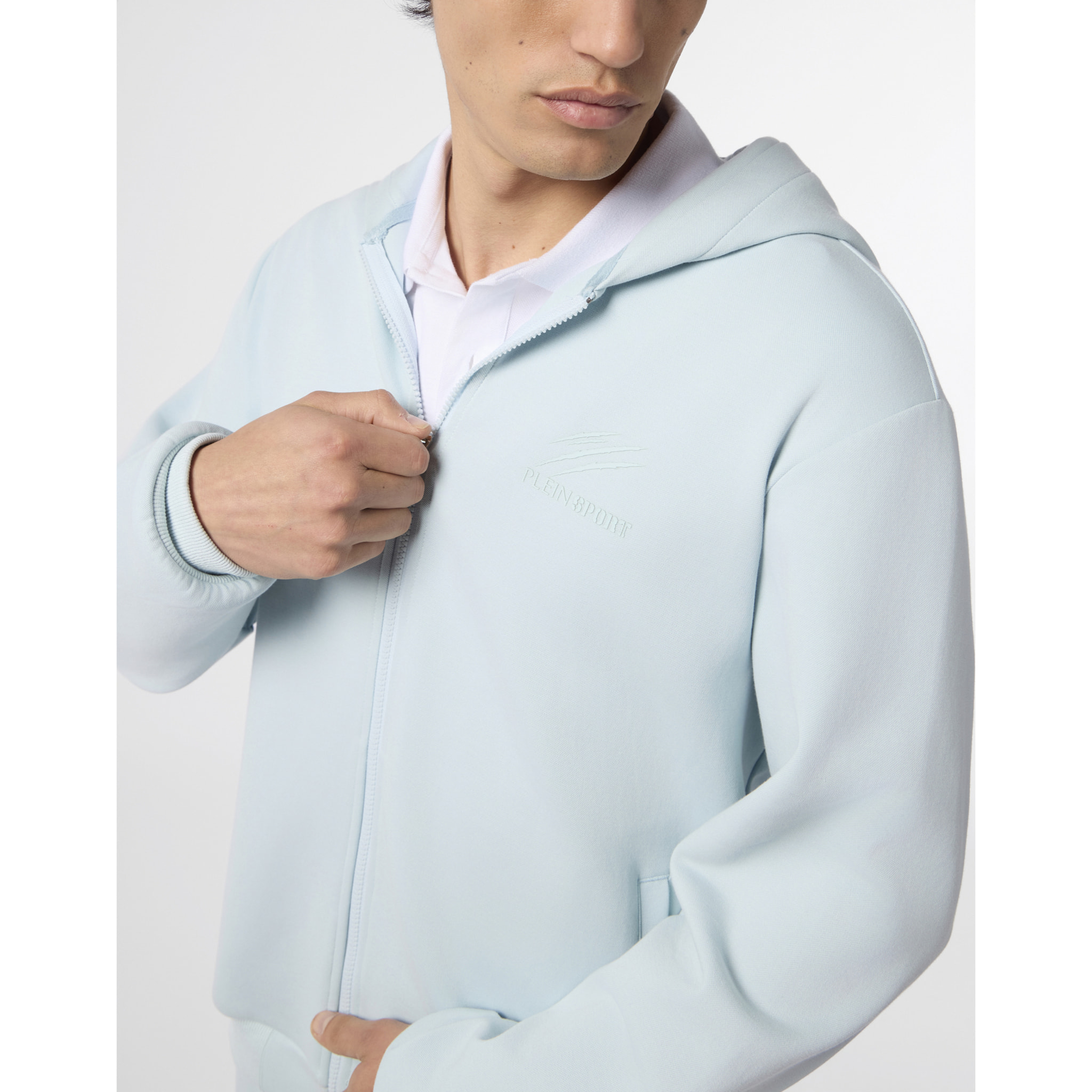 PLEIN SPORT Pique Zip Hoodie Icon