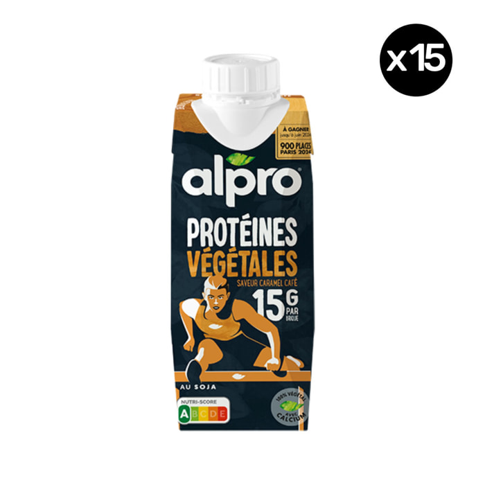 15 x 250ml - Alpro - Boisson végétale - Soja protéine goût caramel macchiato - 250ml