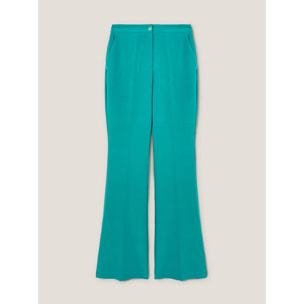 Motivi - Pantaloni flare in tessuto tecnico - Verde