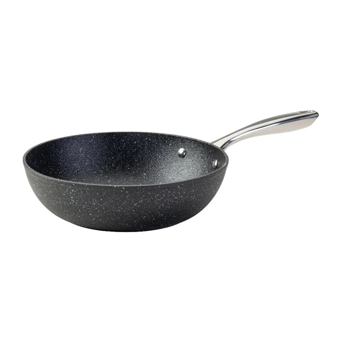 Wok 28 cm fonte aluminium revêtement antiadhésif céramique sans PFAS Fackelmann