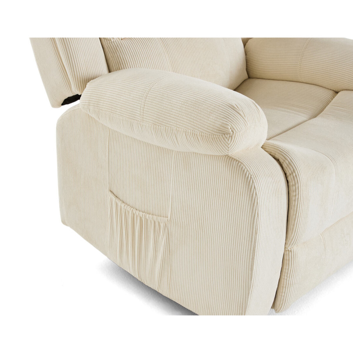 Armand - fauteuil relax électrique en velours côtelé - Beige