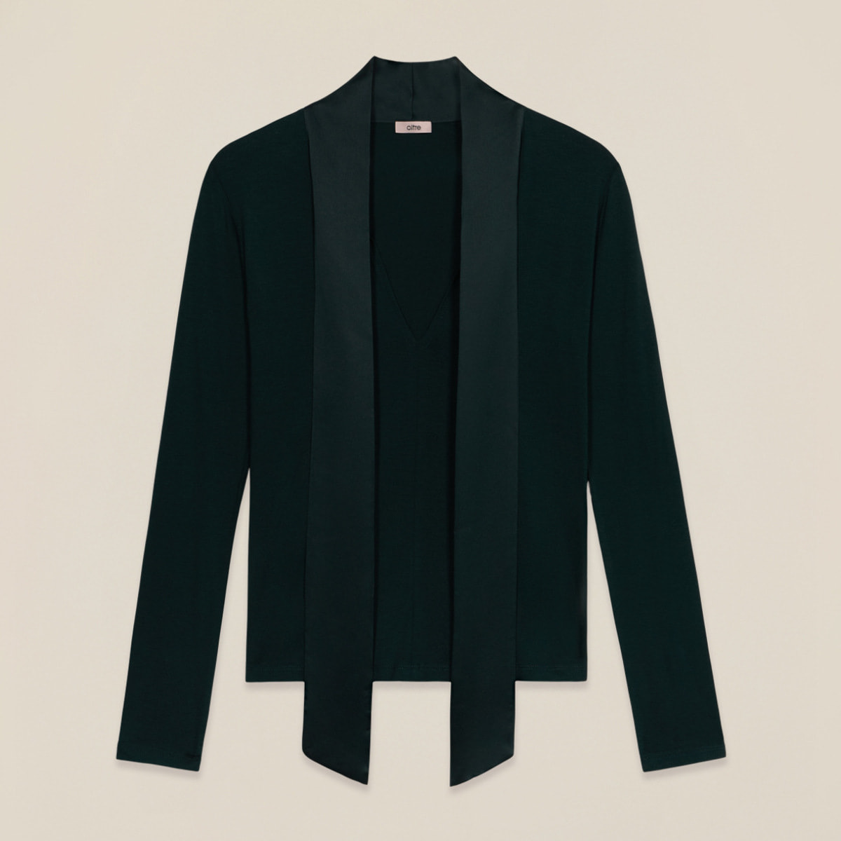 Oltre - T-shirt con fusciacca in raso - Verde