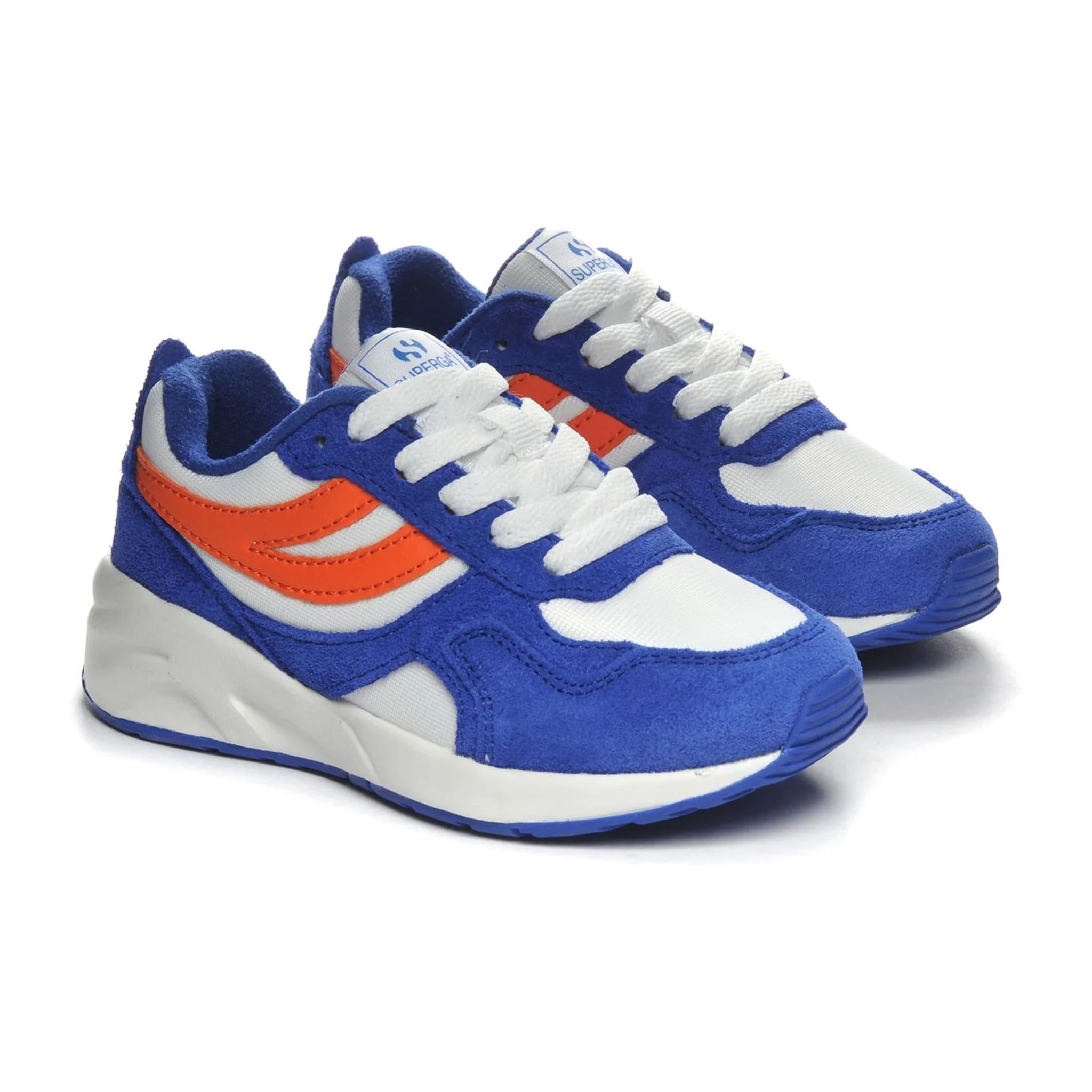 Sneakers Superga Bambino/a Blu 4073 Kids Training Poly Suede