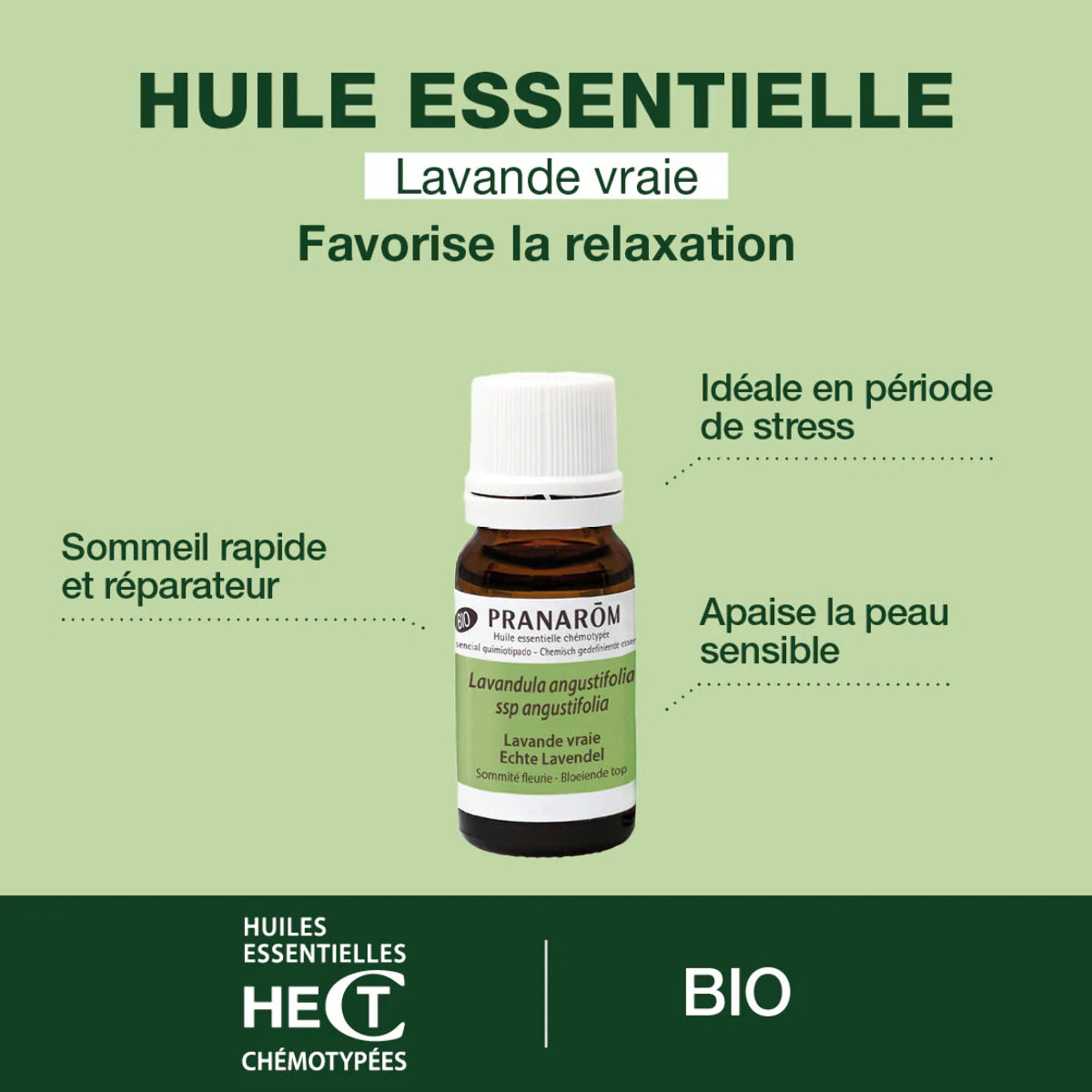 Pranarom - Huile Essentielle de Lavande vraie - Bio - 10 ml