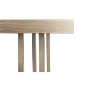 Mesa Comedor Madera-metal Champagne 180x90x77 Cm