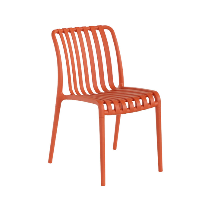 Chaise de jardin empilable plastique (lot de 4) AGATHE CHAISES