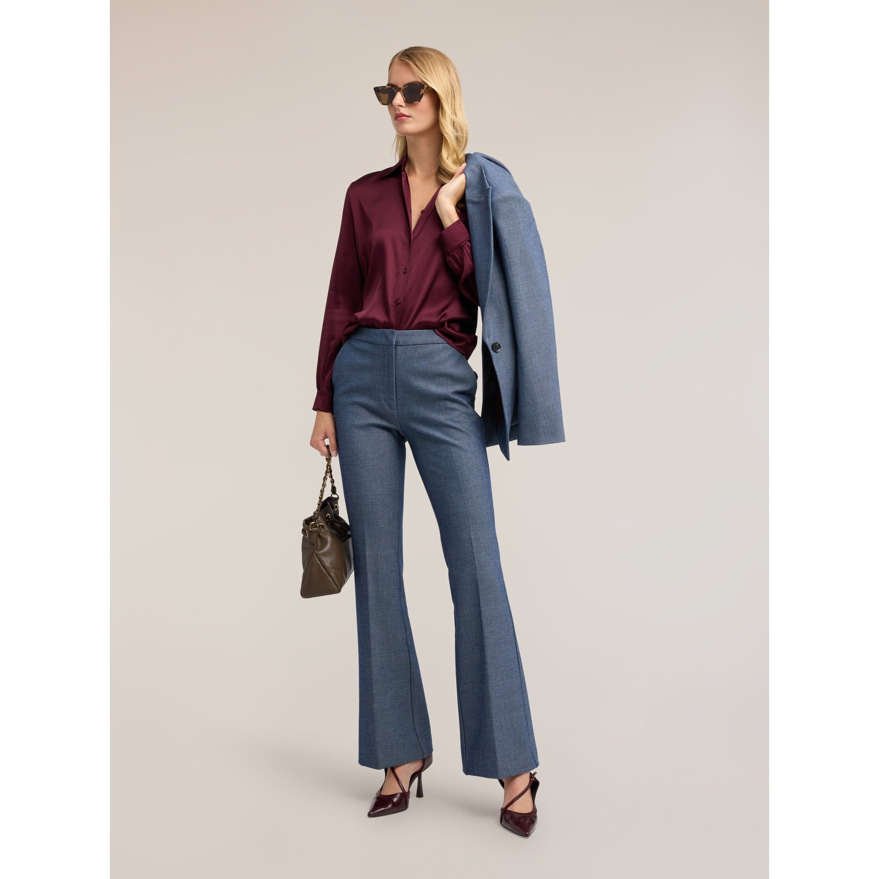 Motivi - Camicia in raso - Bordeaux