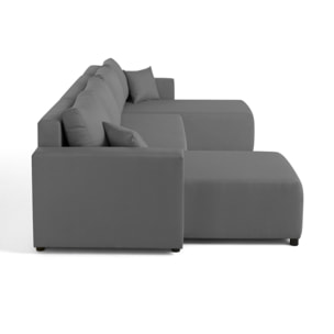 Regala - canapé panoramique - 7 places - convertible avec coffre - en tissu - Gris