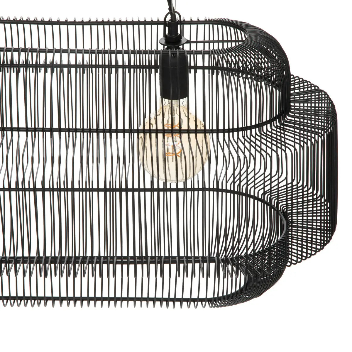 Suspension "Stora" métal noir D72,5cm
