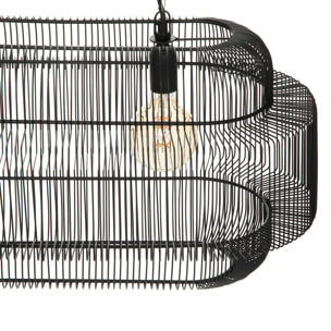 Suspension "Stora" métal noir D72,5cm