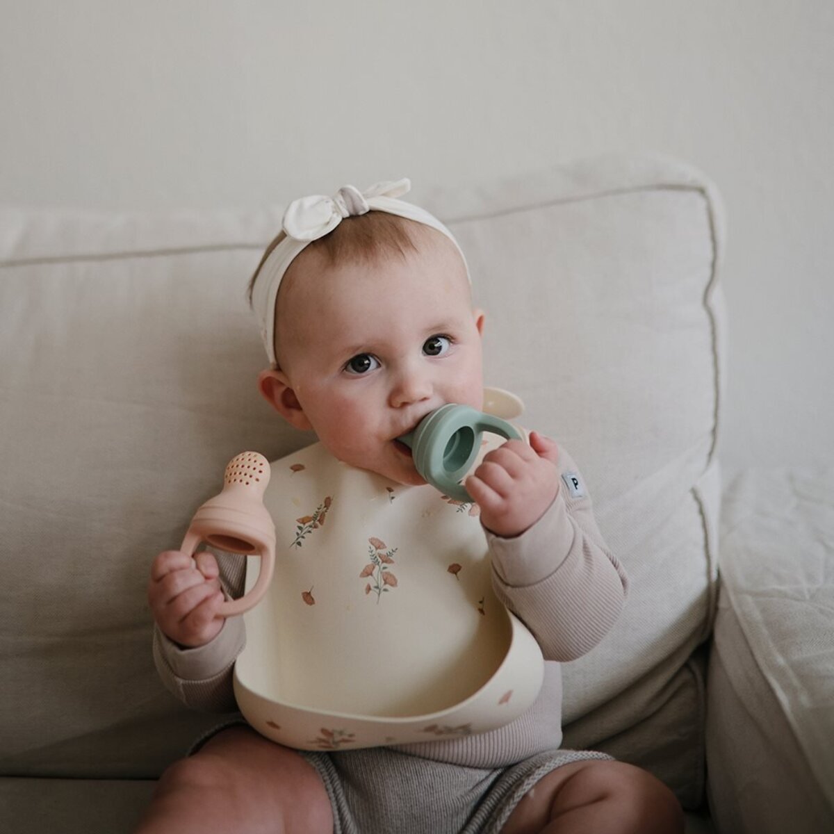 Mushie Pack 2 Alimentadores Silicona Solid