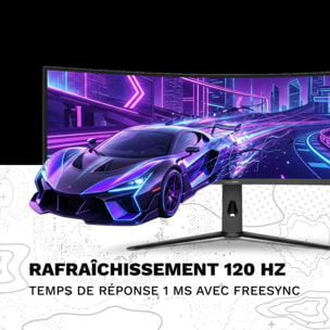 Ecran PC Gamer SKILLKORP M49 Access 49" incurvé Fast VA UWQHD 120 Hz HDR HDMI 2.1