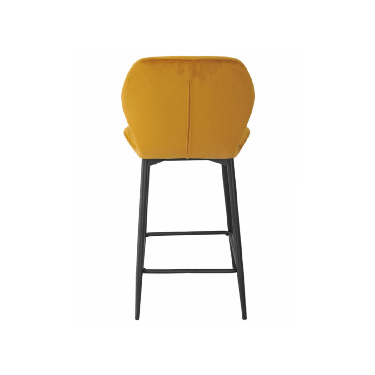 Chaise de bar en velours avec pieds en métal noir - FAUSTINE 2