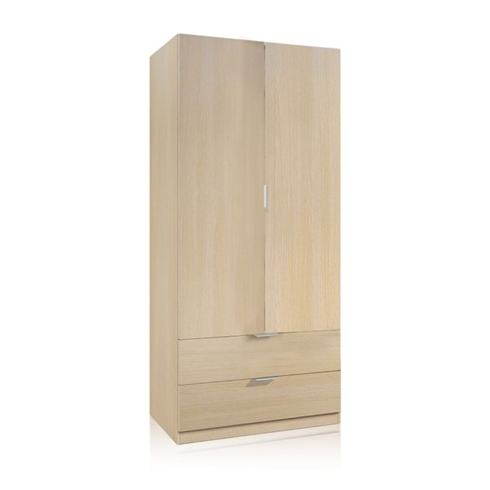 Armario Lark 2 Puertas 2 Cajones Roble