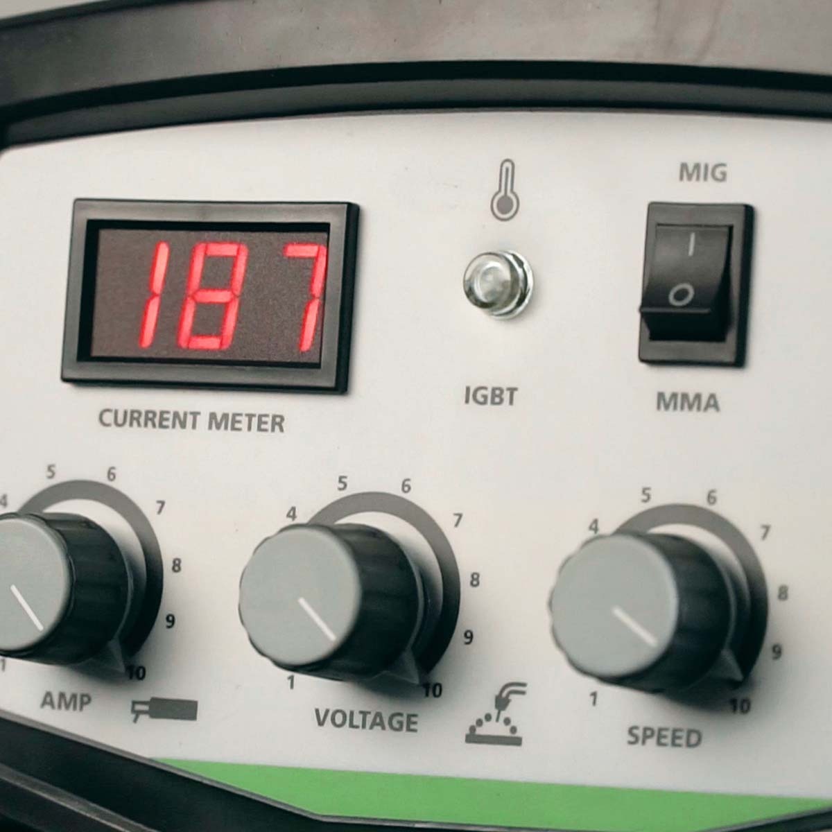 Soldador inverter de hilo continuo potencia de 25A-185A, soldadora 2 en 1 MIG-MAG-MMA, tensión 230V - Greencut MMG185