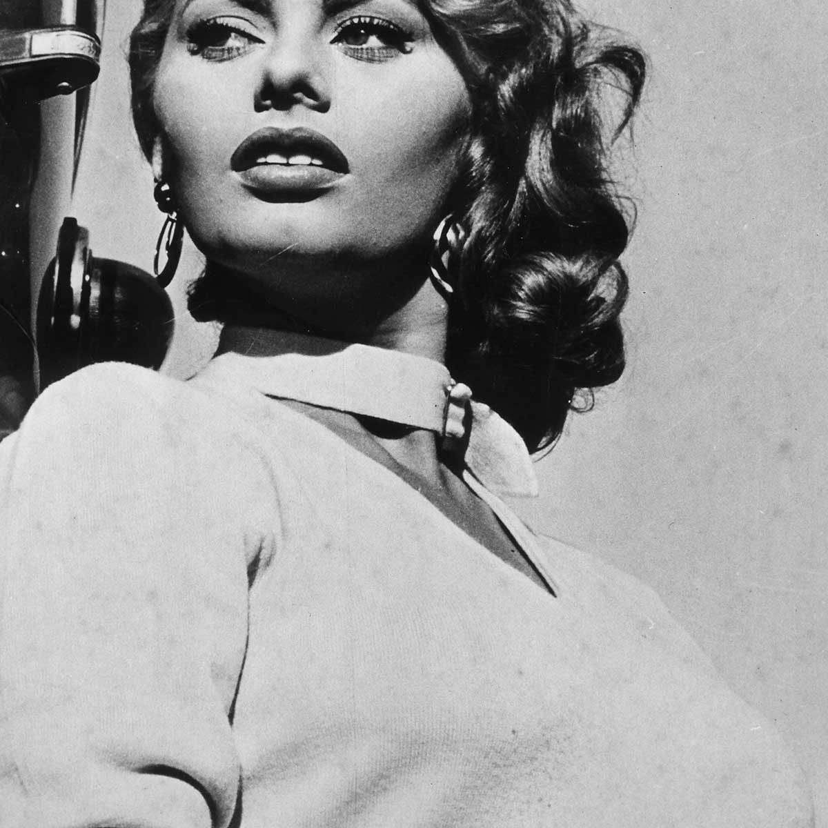 Tableau Scène de film célèbre Sophia Loren Toile imprimée