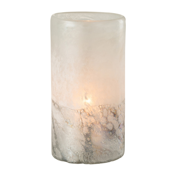 J-Line vase Scavo Cylindrique - verre - gris - small - 22 cm de hauteur