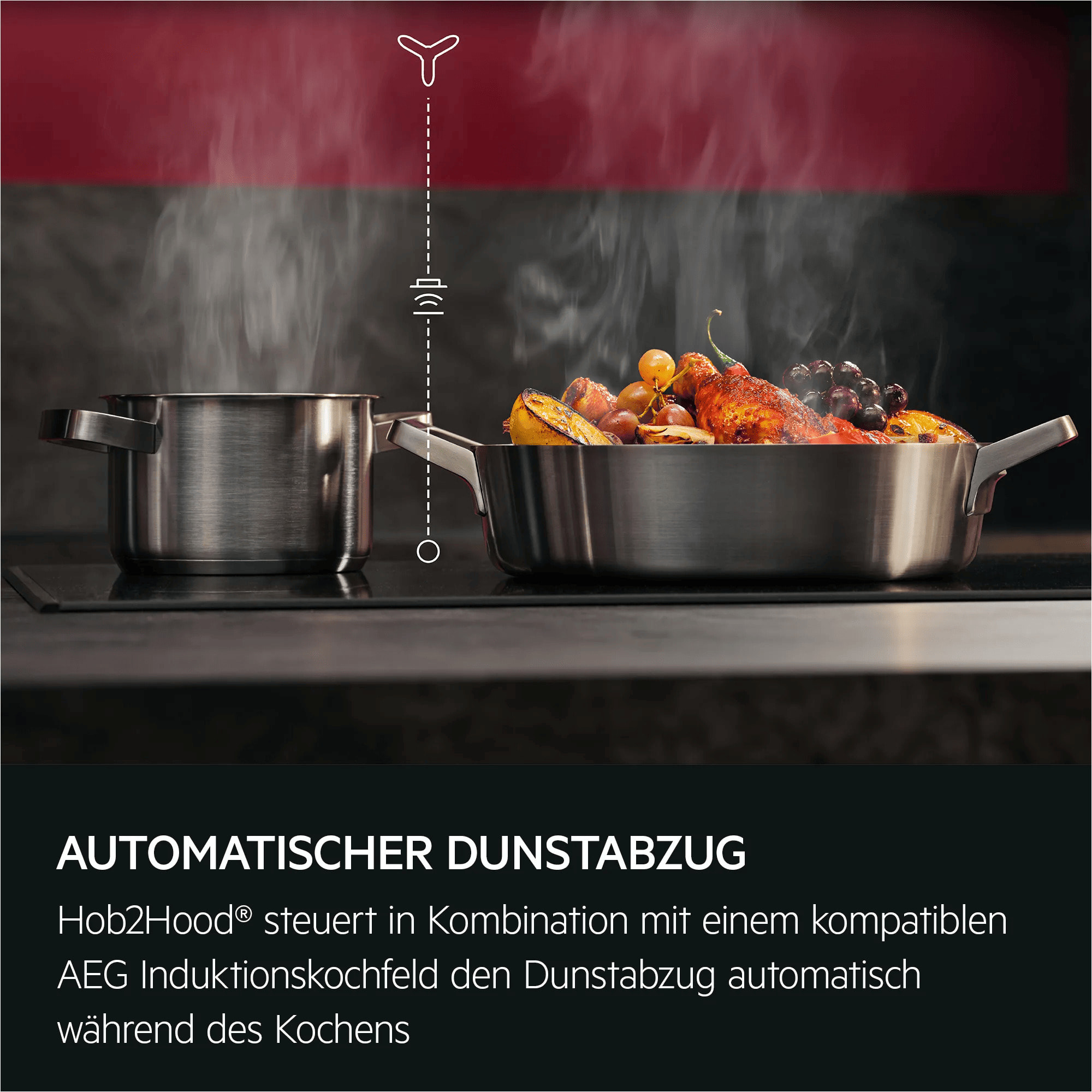 AEG Campana extractora decorativa Serie 6000 Hob2Hood de 60 cm GB67D61HL