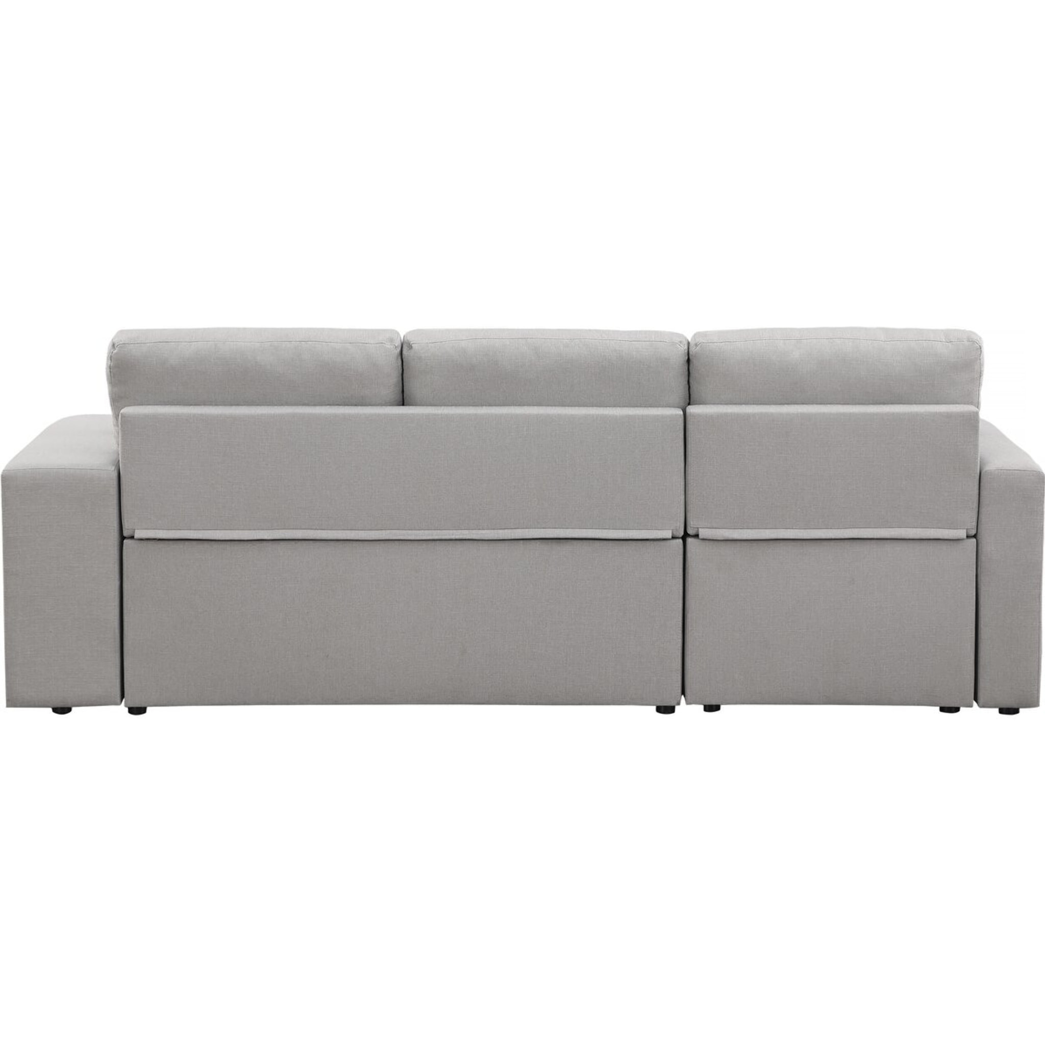 Canapé d'angle convertible/réversible "Axel" - 3 places - Gris clair