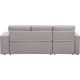 Canapé d'angle convertible/réversible "Axel" - 3 places - Gris clair