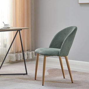 Lot de 2 chaises en velours côtelé - MOSS