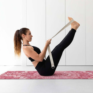 Kit de Yoga y Pilates  ROSA 5 accesorios con esterilla, bloque, pelota, rueda y correa