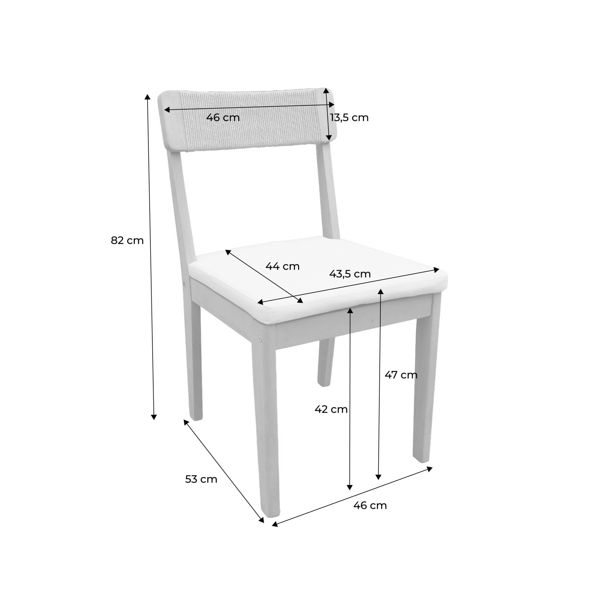 Chaise de jardin acacia et cordage (lot de 2) ANAKI