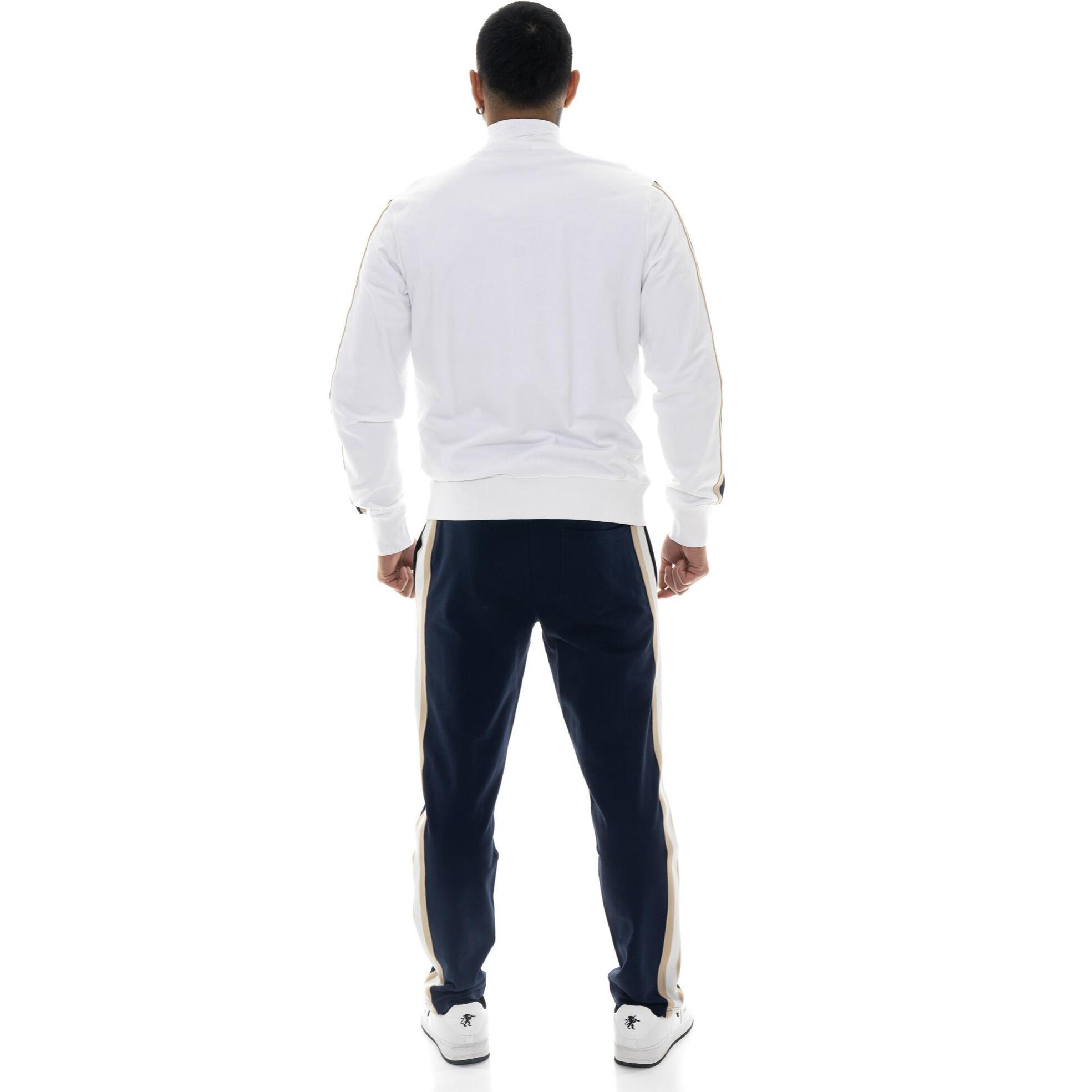 Tuta da uomo con colletto e zip in cotone non garzato Leone Easy