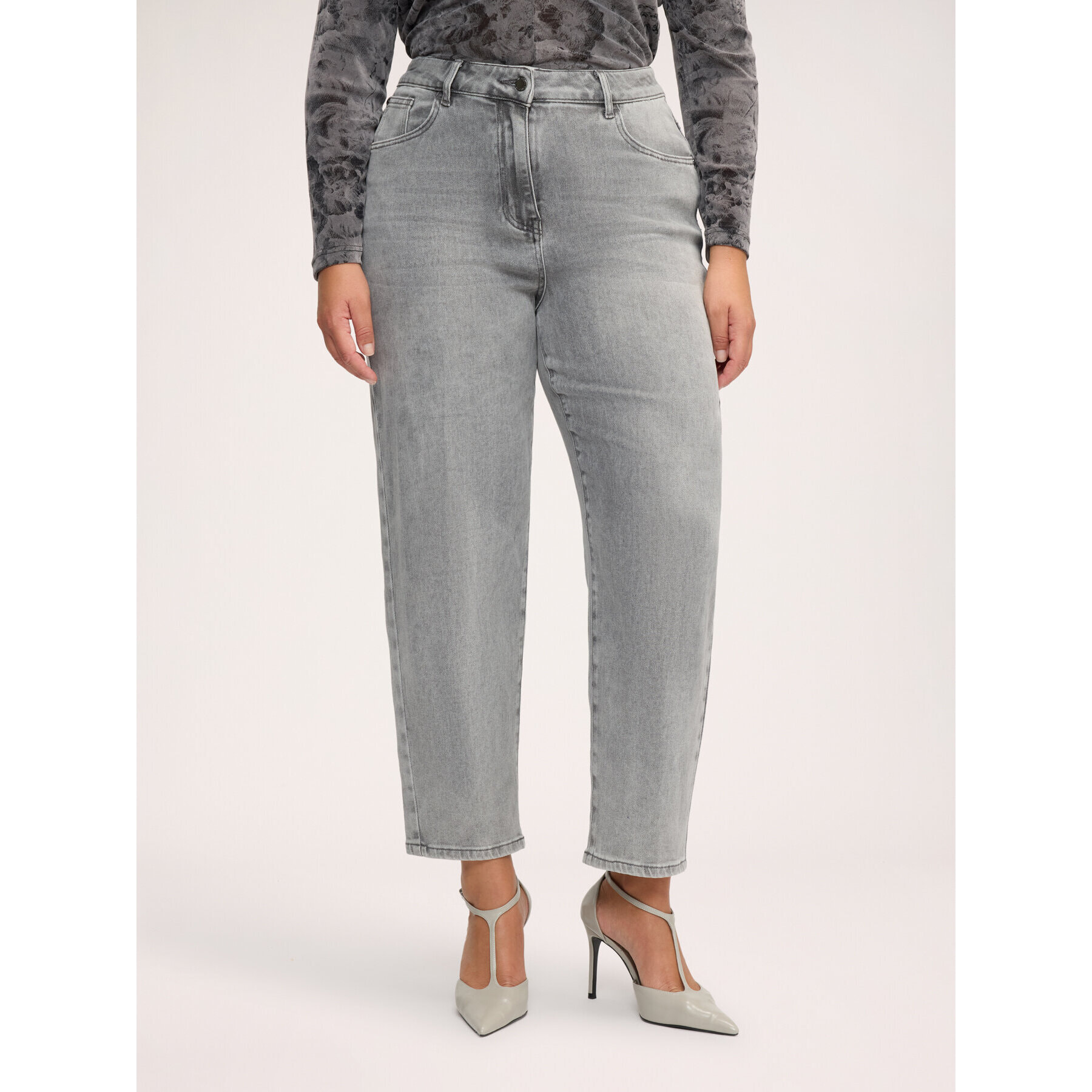 Fiorella Rubino - Jeans Mom Fit lavado gris - Gris