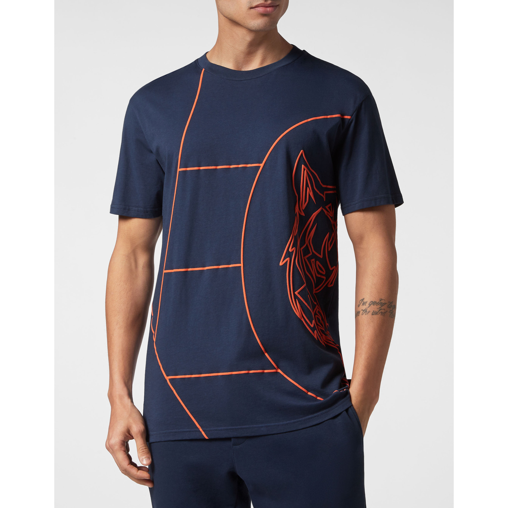 PLEIN SPORT Camiseta Cuello Redondo TIGER