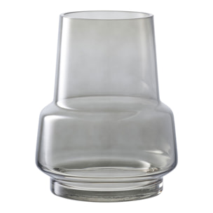Vaso in vetro fumé grigio forma a clessidra ø15x19 cm
