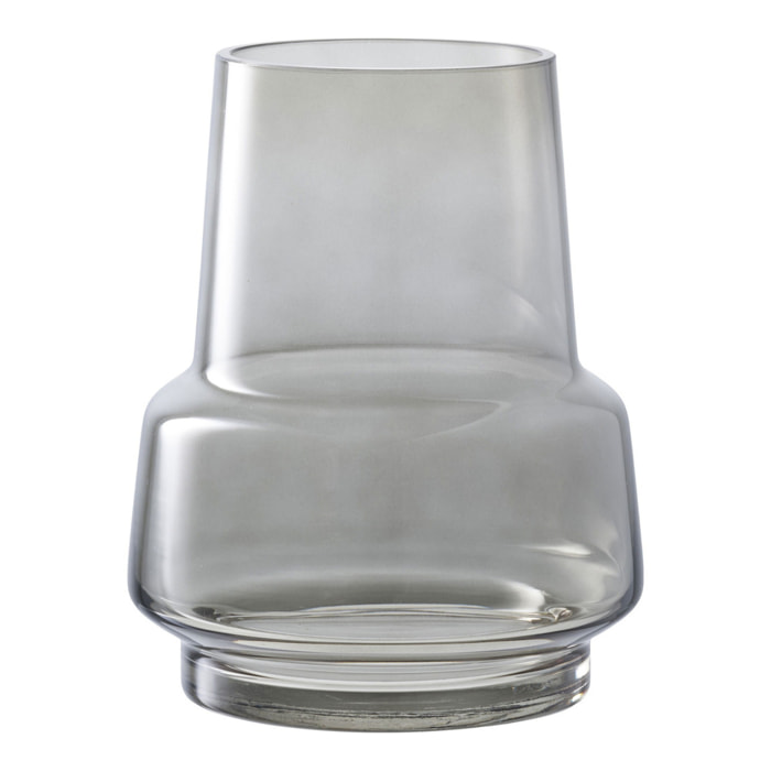 Vaso in vetro fumé grigio forma a clessidra ø15x19 cm