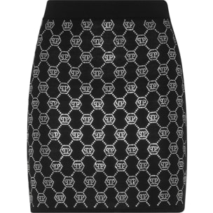 PHILIPP PLEIN Knit Mini Skirt MONOGRAM