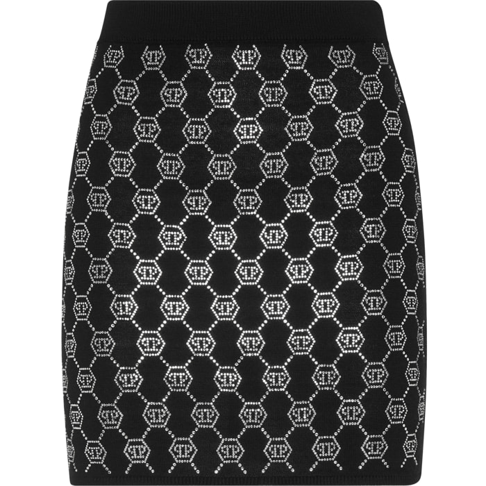PHILIPP PLEIN Knit Mini Skirt MONOGRAM