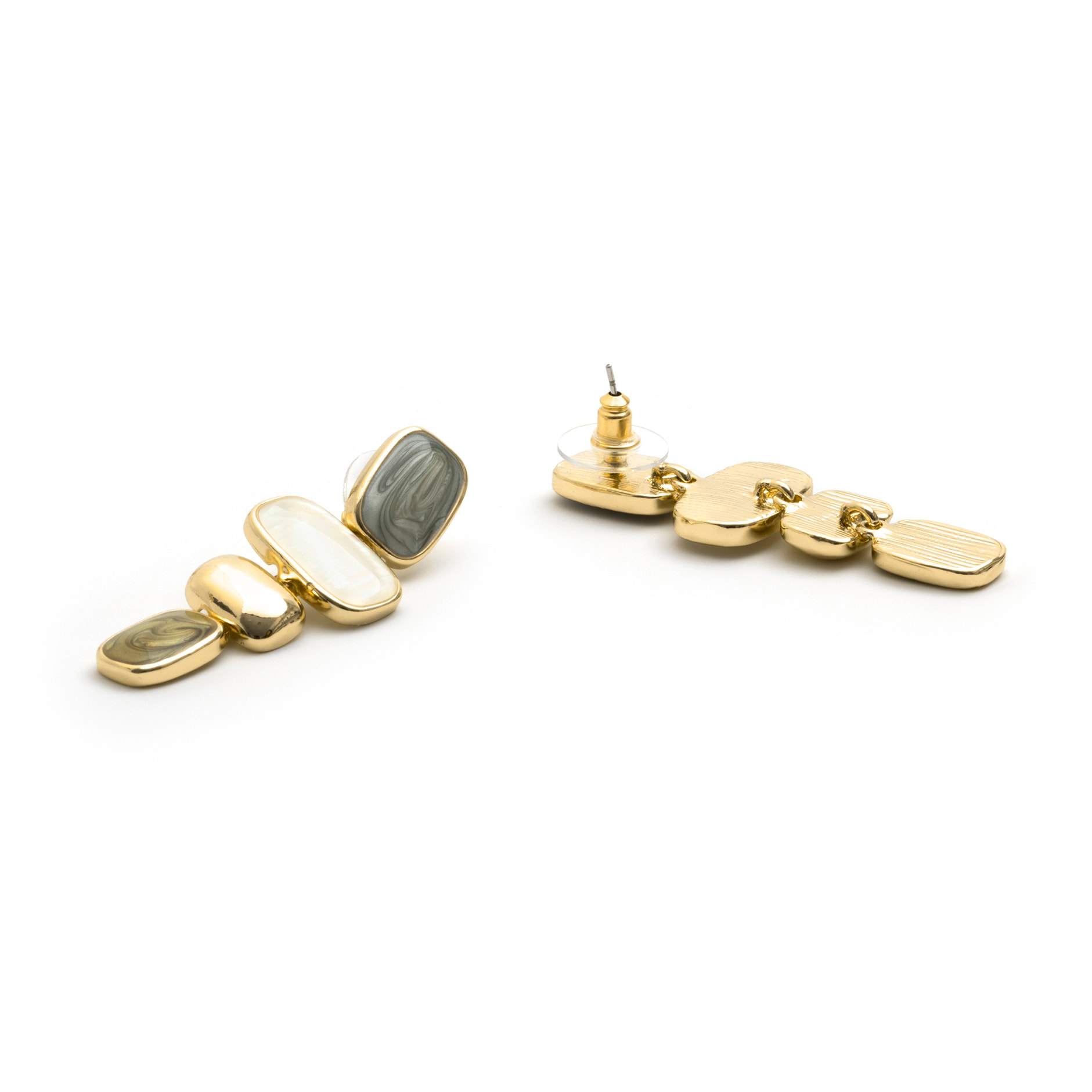 Pendientes Natha acabado oro amarillo 18k