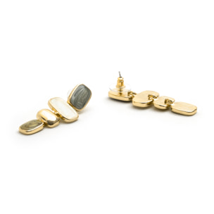 Pendientes Natha acabado oro amarillo 18k