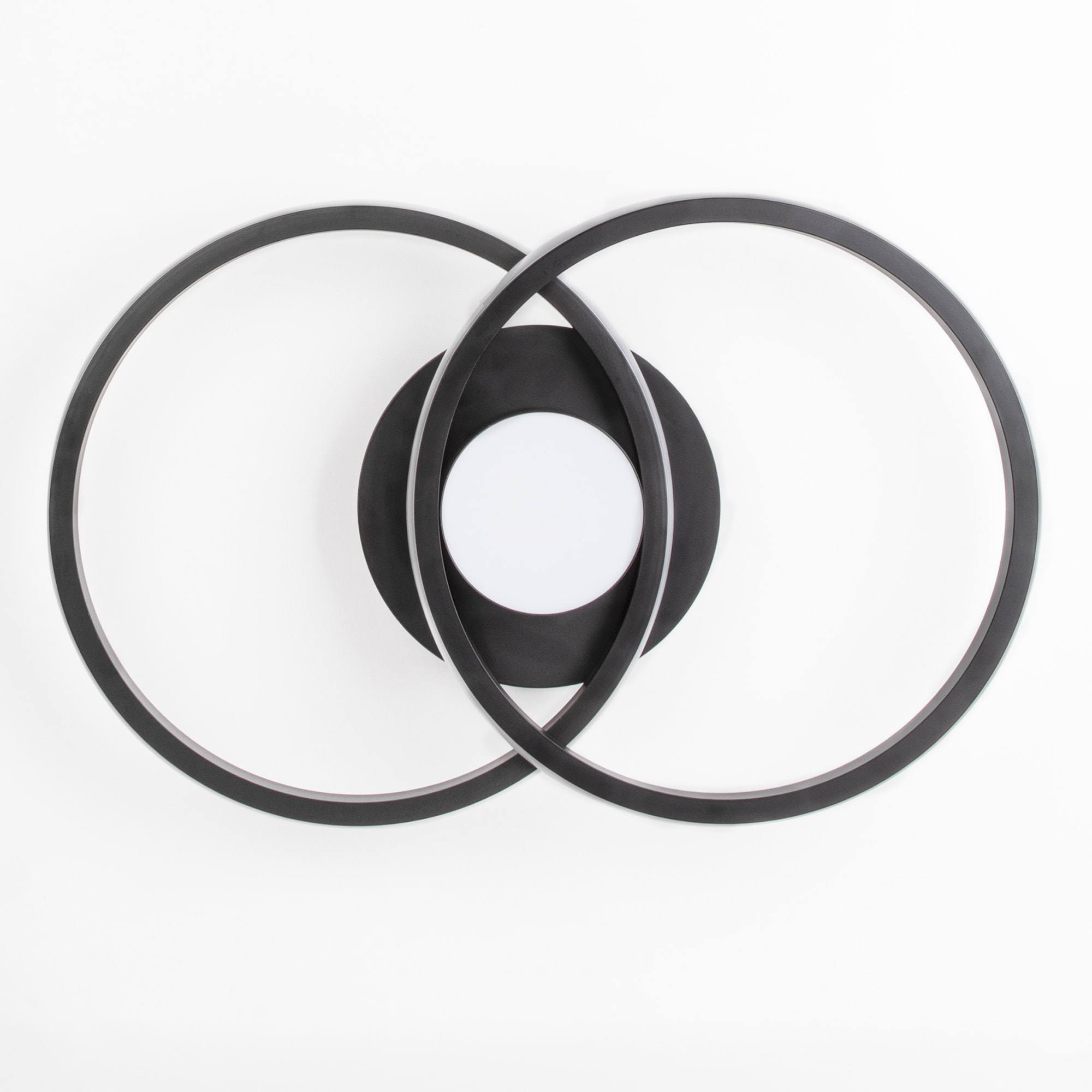 FORLIGHT Plafón Wind LED 26.5W Blanco Neutro 4000K On-Off Negro, Blanco Opal Iluminación LED de Gran Potencia y Estilo