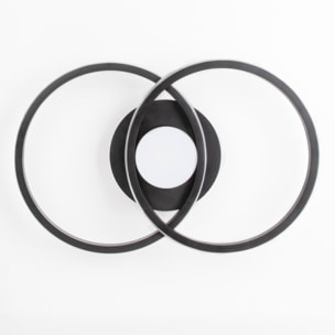 FORLIGHT Plafón Wind LED 26.5W Blanco Neutro 4000K On-Off Negro, Blanco Opal Iluminación LED de Gran Potencia y Estilo